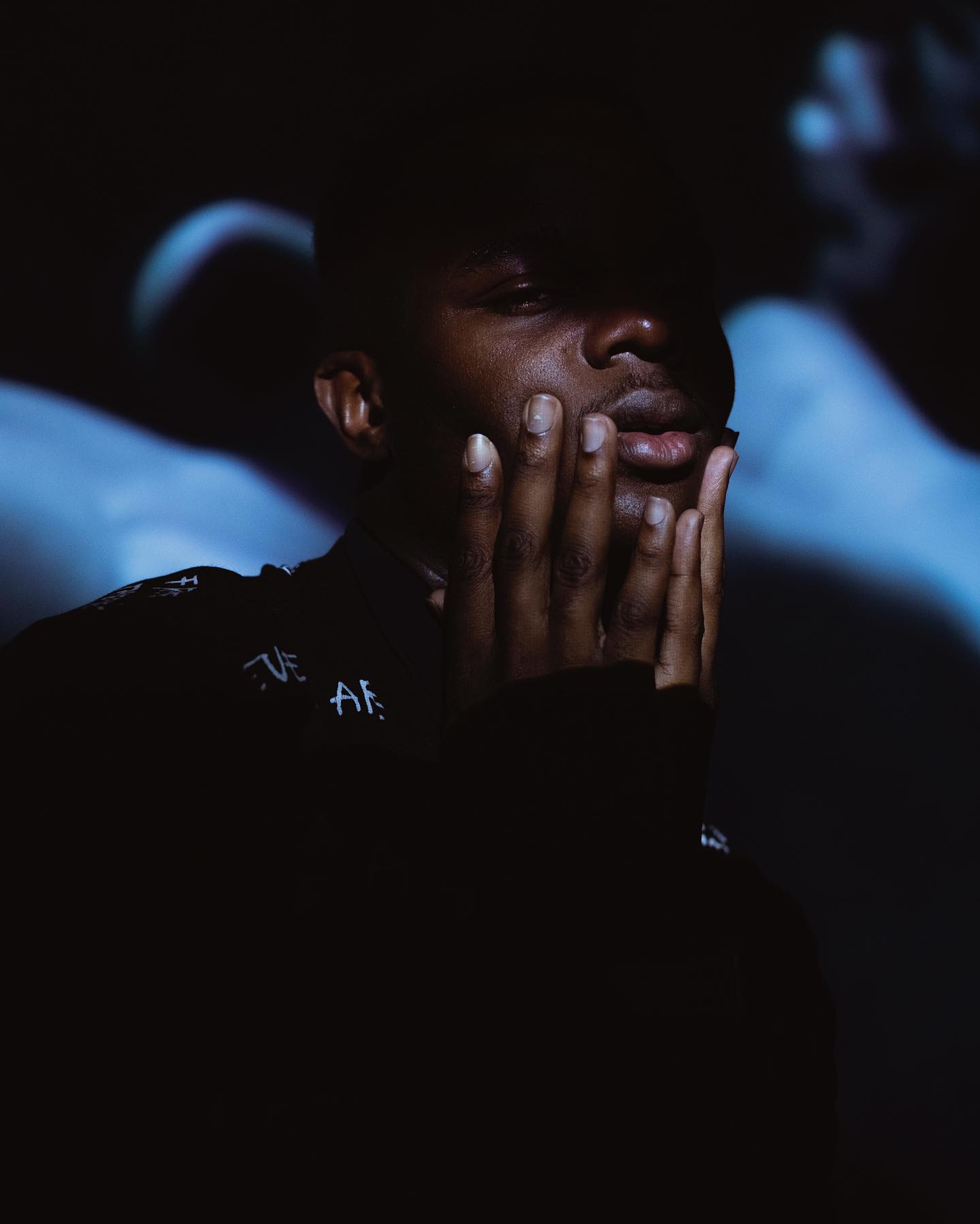 Low-light editorial portrait