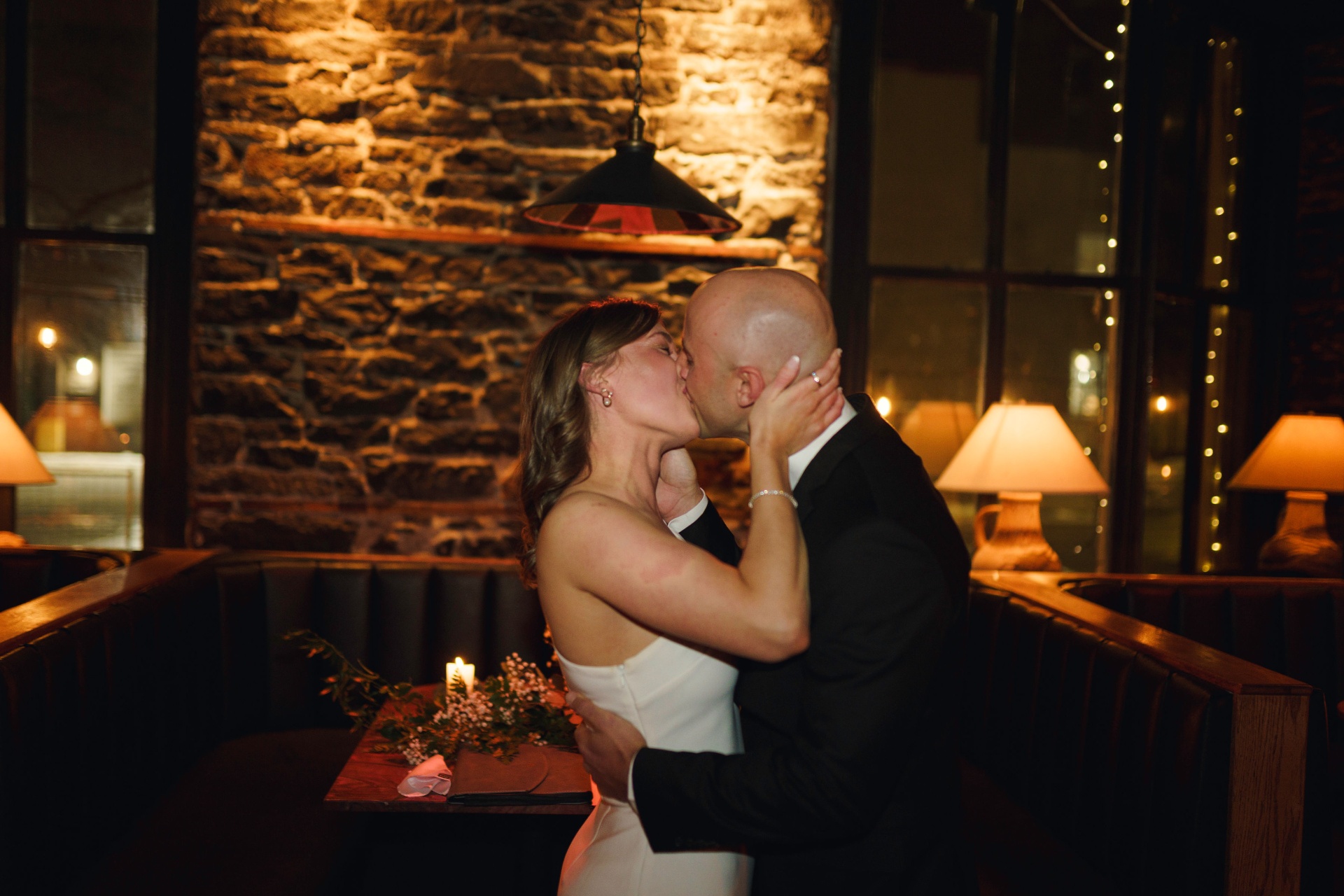 First kiss as a married couple